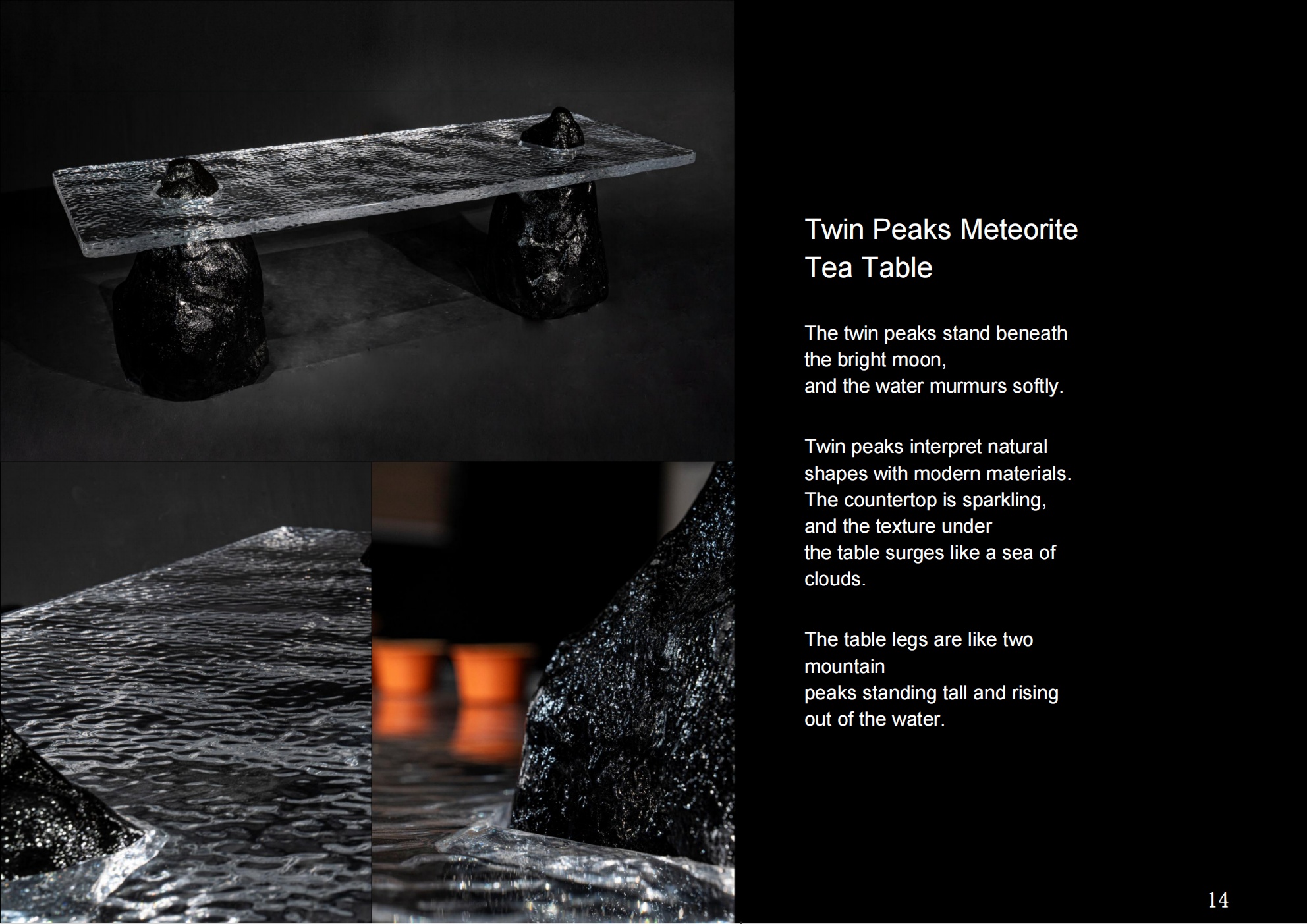Twin Peaks Meteorite Tea Table